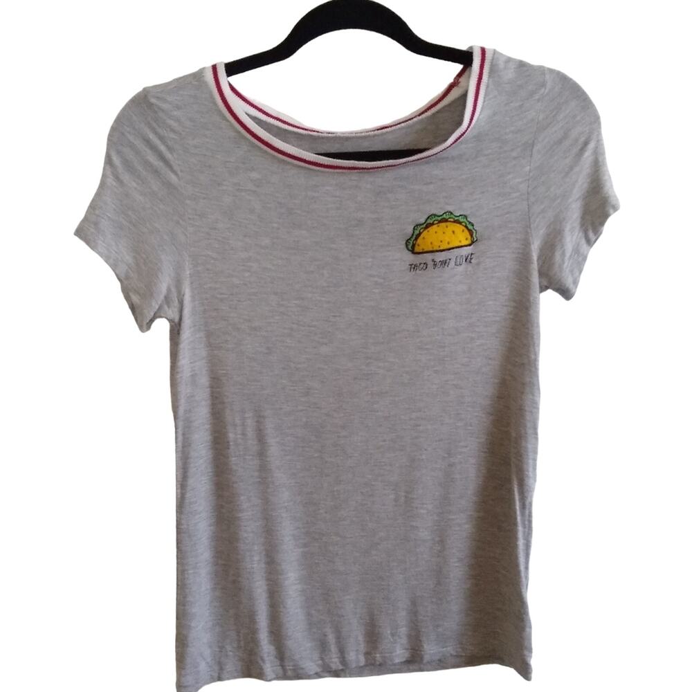 American Eagle Gray Soft and Sexy Taco Bout Life Tee XS